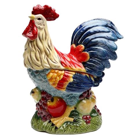 Rooster Bird Ceramic Cookie Jar - Cosmos