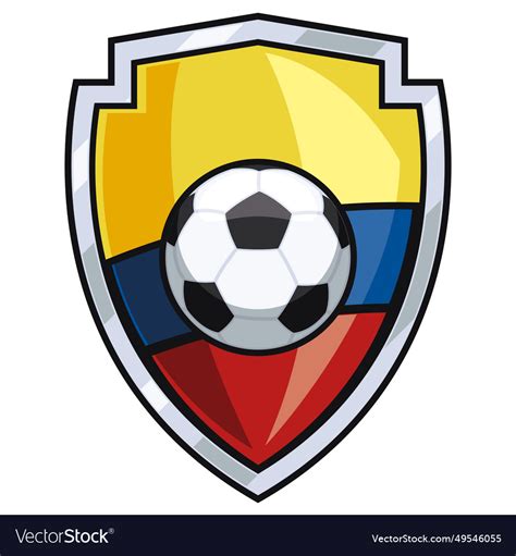 Soccer colombia emblem Royalty Free Vector Image