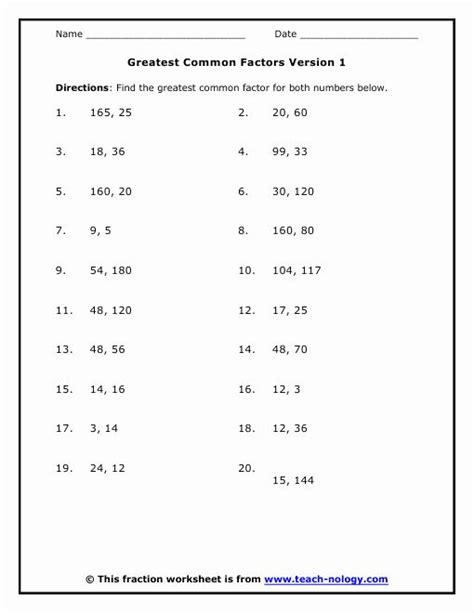 Chemistry Conversion Factors Worksheet - Printable Word Searches