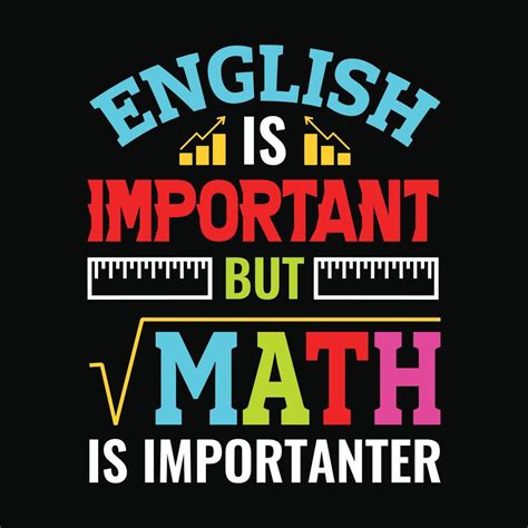 English is important but math is importanter - Teacher quotes t shirt, typographic, vector ...