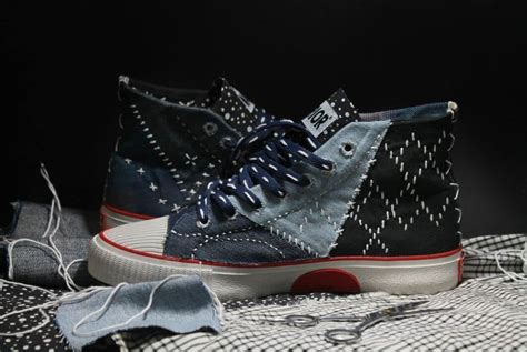 Warrior shoes sashiko custom. Customized by Stitch Roulette | Обувь, Кеды