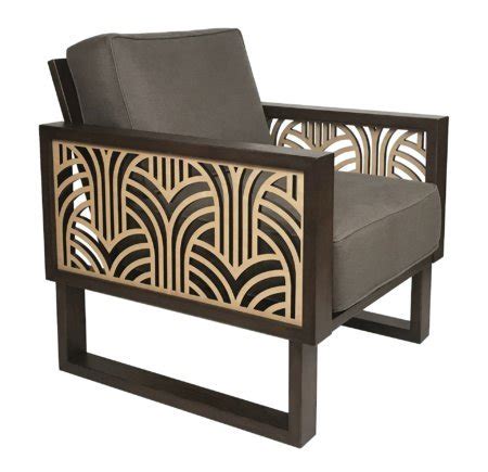 Art Deco Armchair, Brown - Twist Modern