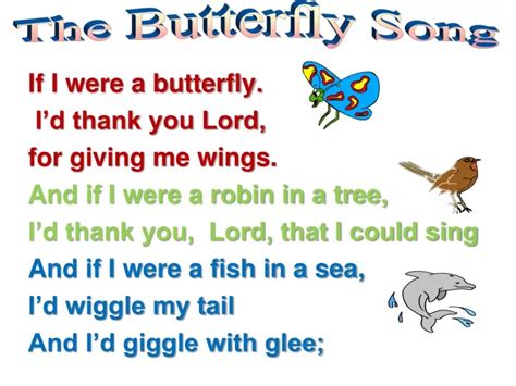 PPT - If I were a butterfly. I’d thank you Lord, for giving me wings. PowerPoint Presentation ...