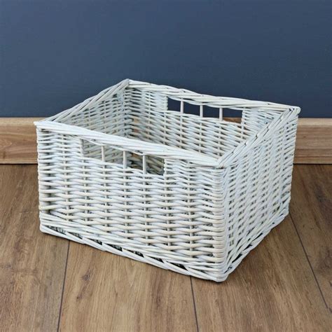 Provence White Wash Wicker Storage Basket - The Basket Company