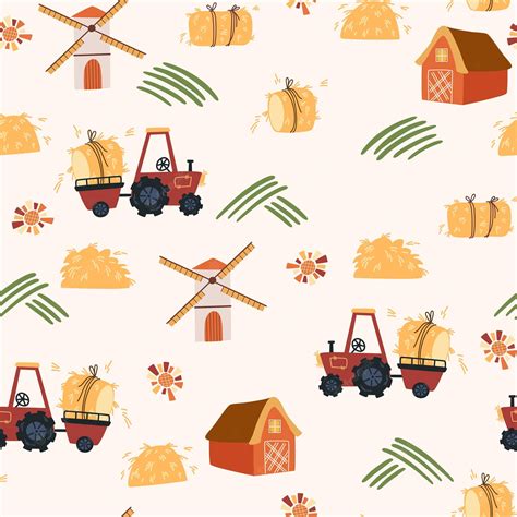 Premium Vector | 0179_tractor_pattern