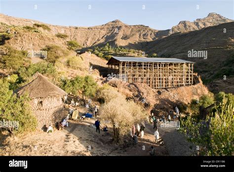 Ethiopia, Amhara Region, Surroundings of Lalibela, pilgrimage at Genata Maryam Church, listed as ...