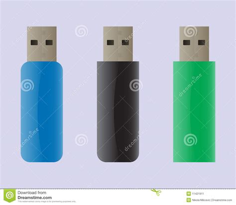 USB flash drives stock vector. Illustration of communication - 11421911