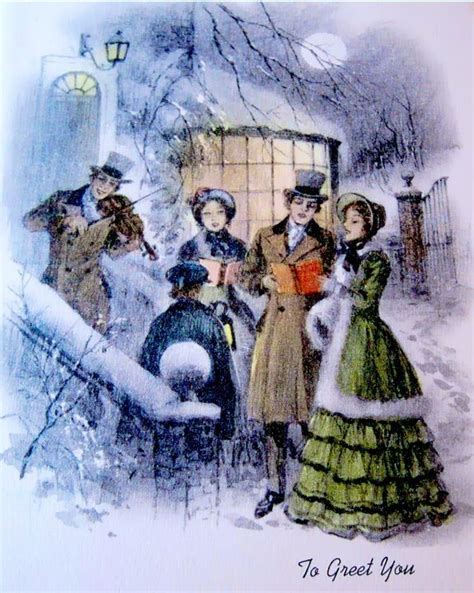 Victorian Carolers | Victorian christmas, Vintage christmas cards, Vintage christmas