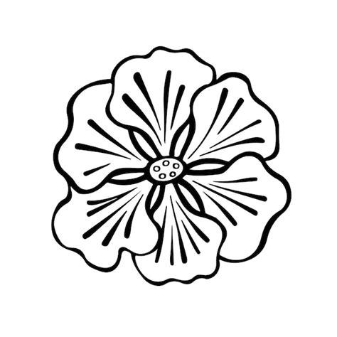 Premium Vector | Symbol flower poppy vector illustration