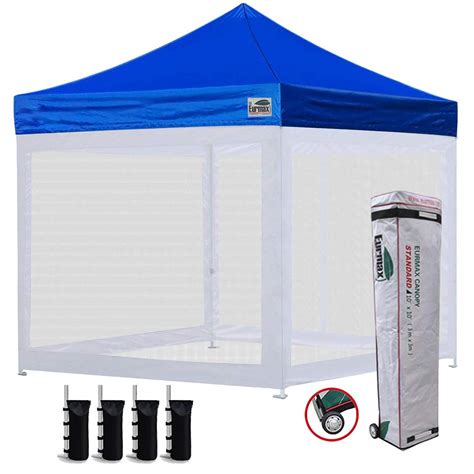 Eurmax 10x10 Ez Pop up Canopy Screen Houses Shelter Commercial Tent ...