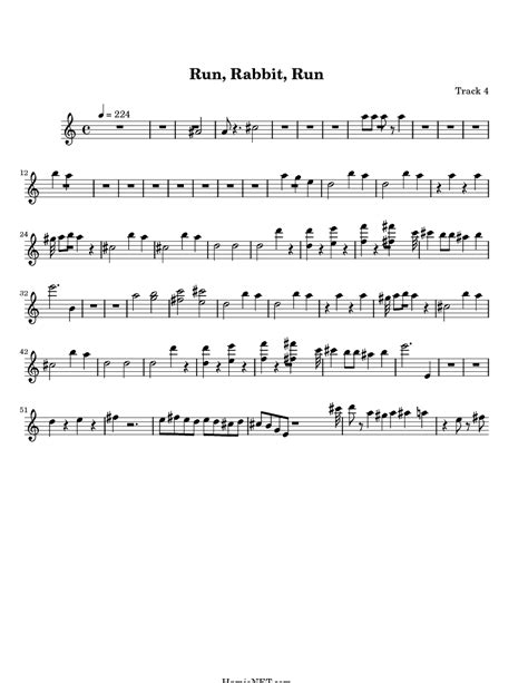 Run Rabbit Run Sheet Music Free renijust