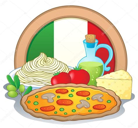 Imagen del tema de comida italiana 1 Imagen Vectorial de © clairev ...