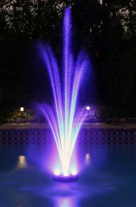 Muliti Color Changing LED Lights Pool Or Pond Water Floating Fountain pump NICE ...