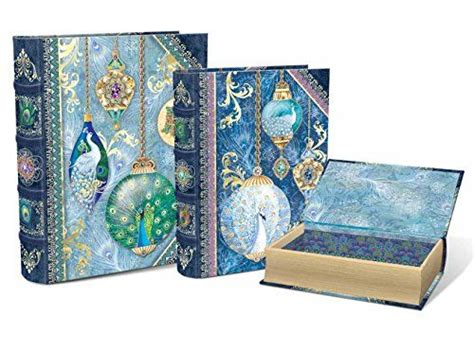 Punch Studio Holiday Collection Set of 3 Large Embellished Nesting Book ...