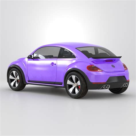 3d volkswagen beetle 2016 purple