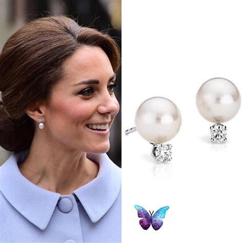 HM’s Diamond & Pearl Earrings♥ - 10/11/16 ♛ Official Visit to the Netherlands | Pearl earrings ...