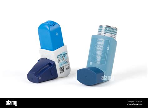 MDI (metered dosage inhalers) and DPI (dry powder inhaler) ashma inhalers Stock Photo - Alamy