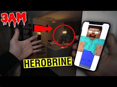 SUMMONING MINECRAFT HEROBRINE AT 3AM IN REAL LIFE CHALLENGE!! (OMG SCARY) - Minecraft Videos