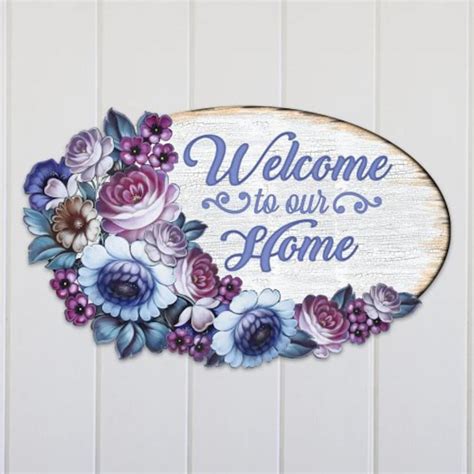 Welcome Sign Flower Art Welcome to Our Home House Warming | Etsy