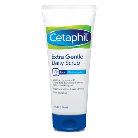 Cetaphil Extra Gentle Daily Scrub, Exfoliating Face Wash For Sensitive ...