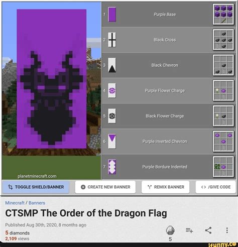 Minecraft Dragon Banner, Cool Minecraft Banners, Minecraft Banner ...