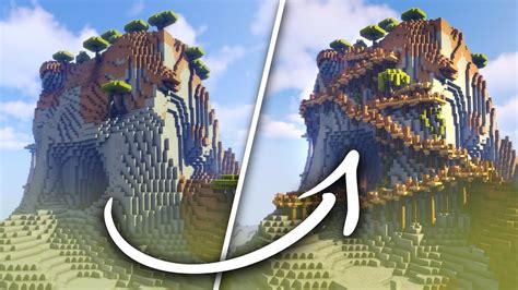 Transformer une Montagne Minecraft en Base ! - YouTube