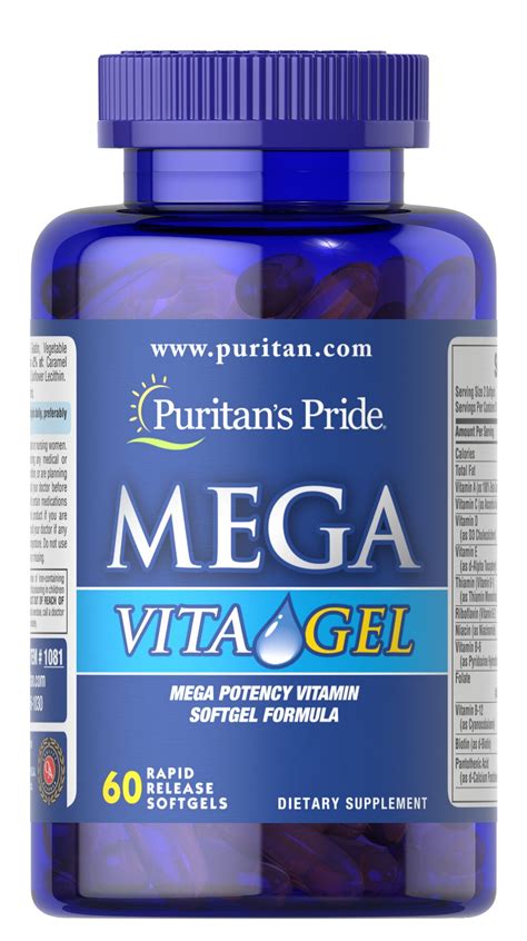 Mega Vita Gel, 60 Softgels (1081) | Puritan's Pride