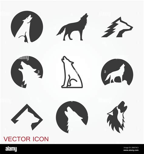 Wolf vector icon. Animal symbol isolated on background Stock Vector ...