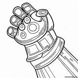 Thanos With Infinity Gauntlet Coloring Page  Pagescom sketch template