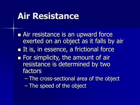 PPT - Gravity, Air Resistance, Terminal Velocity, and Projectile Motion ...