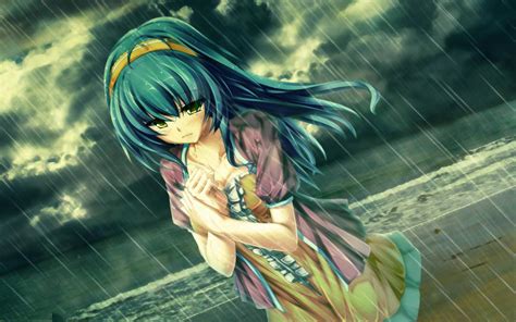 Sad Anime Girl in Rain by LikeFatAnimeGirls741 on DeviantArt