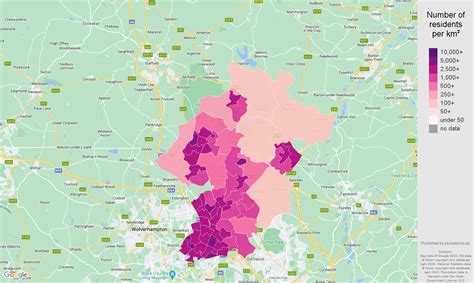 Walsall population stats in maps and graphs.