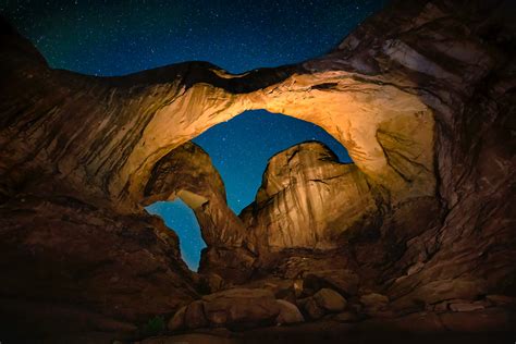 Double Arch in Arches National Park: night vision: Scott Stulberg ...