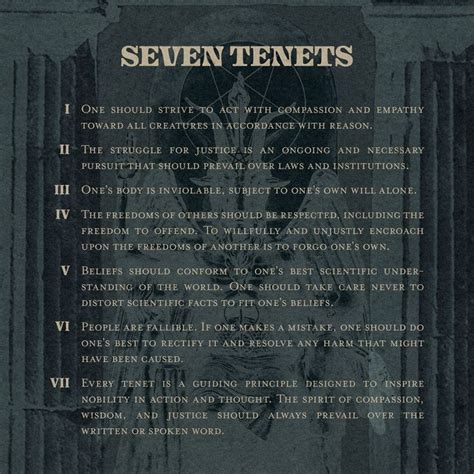 Seven Tenets of The Satanic Temple | The satanic bible, Satanism ...