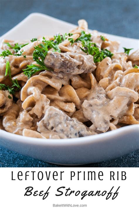 Leftover Prime Rib Beef Stroganoff {Prime Stroganoff} | Bake It With Love