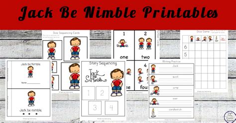 Jack Be Nimble Printable Pack - Simple Living. Creative Learning