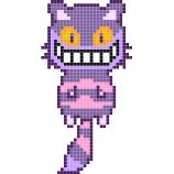 Cheshire Cat | Pixel art, Bead sprite, Cat pattern