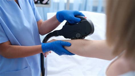 Laser Hair Removal Hair Removal on the Arms in Beauty Salon Stock Photo ...