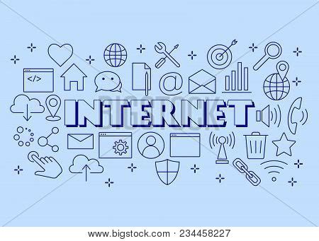 Internet Poster Flat Vector & Photo (Free Trial) | Bigstock