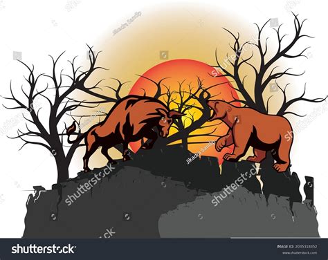 Bull Bear Vector Art Stock Vector (Royalty Free) 2035318352 | Shutterstock