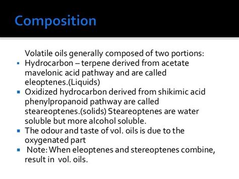 Volatile Oils