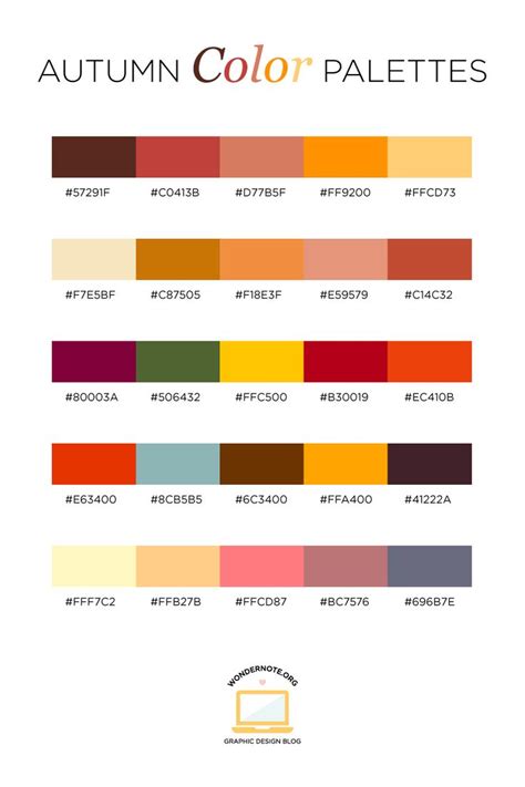 Autumn Color Inspiration Palette | Fall color palette, Hex color ...