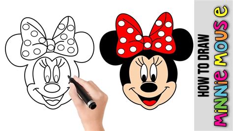 How To Draw Minnie Mouse ★ Disney ★ Cute Easy Drawing Tutorial For Beginners Step By Step ★ Kids ...