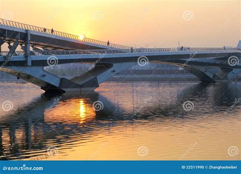 Bridge in sunset stock photo. Image of evenfall, evening - 22511990