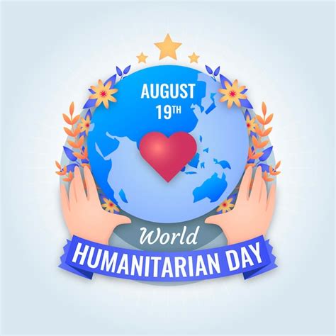 Día mundial humanitario plano | Vector Gratis