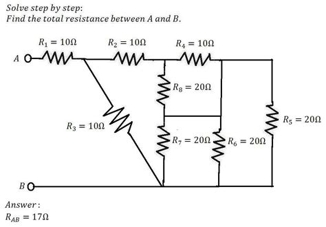 Complicated Circuit Diagram Resistance Total Open