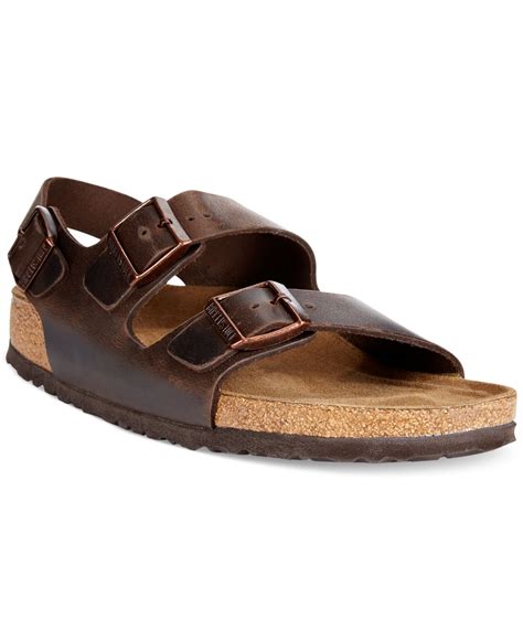 Birkenstock Men's Milano Sandals in Brown for Men (Amalfi Brown) | Lyst