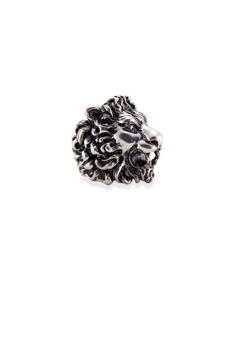 Gucci Lion Head Ring (Silver) - Size 6.5 | Rent Gucci jewelry for $45/month