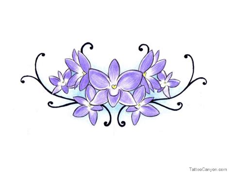 Violet Flower Drawing at GetDrawings | Free download