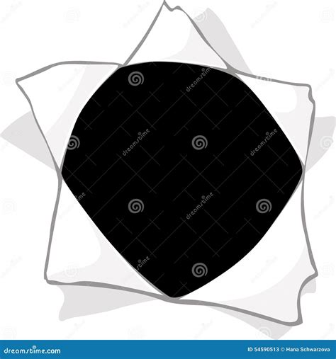 Hole in the Paper - Vector Illustration Stock Vector - Illustration of black, space: 54590513